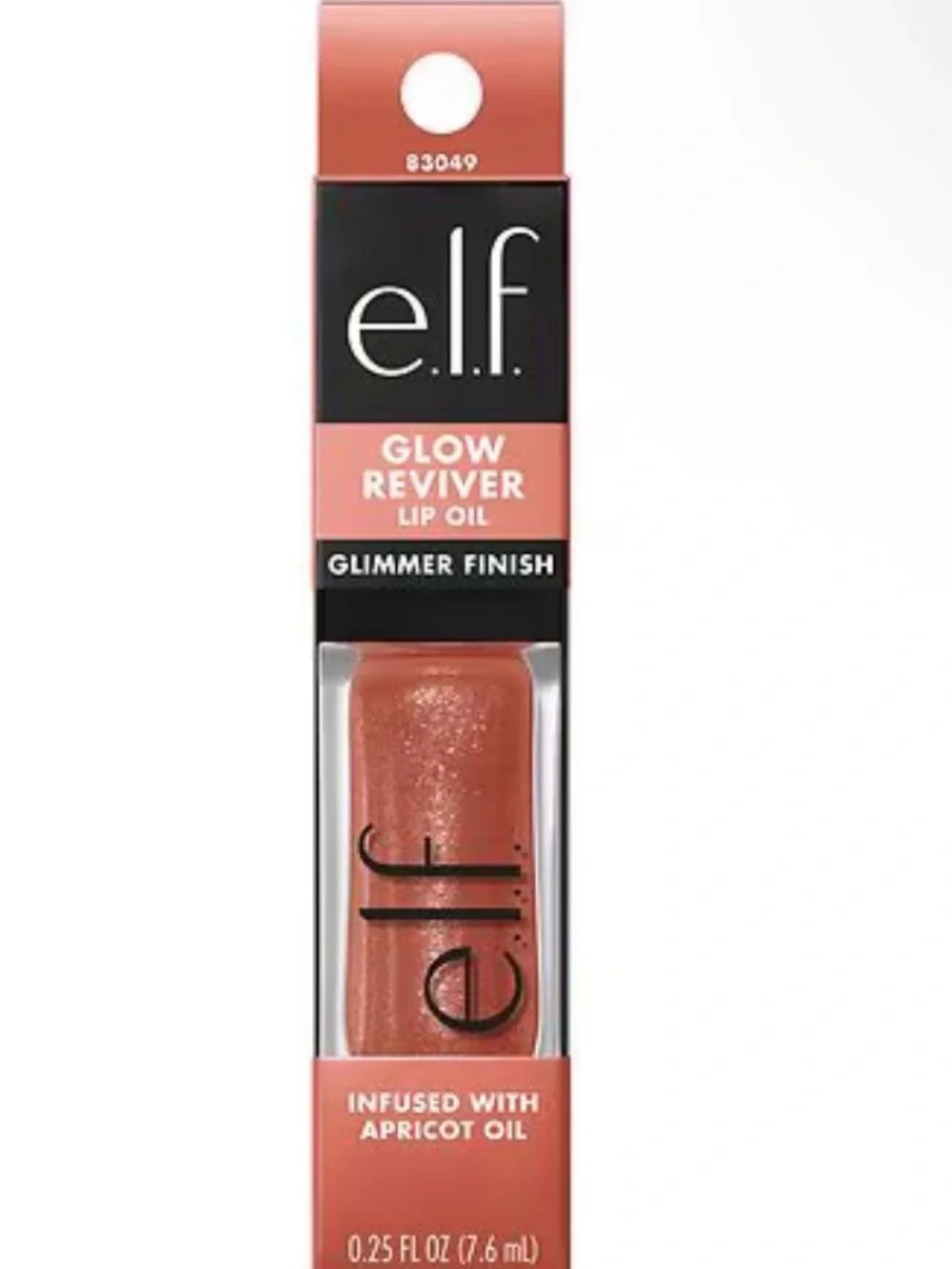 e.l.f. Glow Reviver Lip Oil Glimmer Mint, Candy Coded, 0.25 fl oz